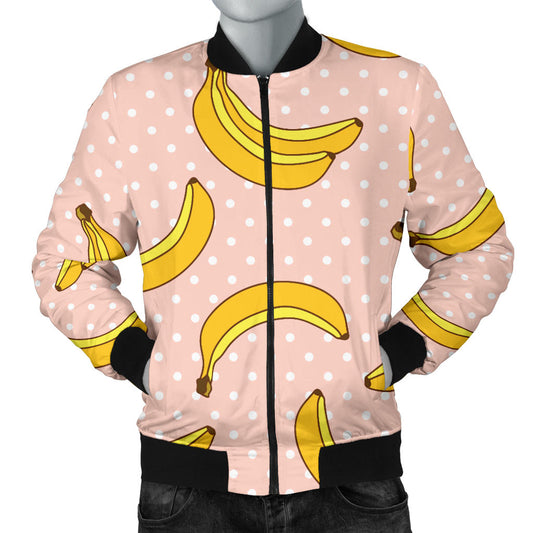Banana Pattern Print Design BA06 Men Bomber Jacket