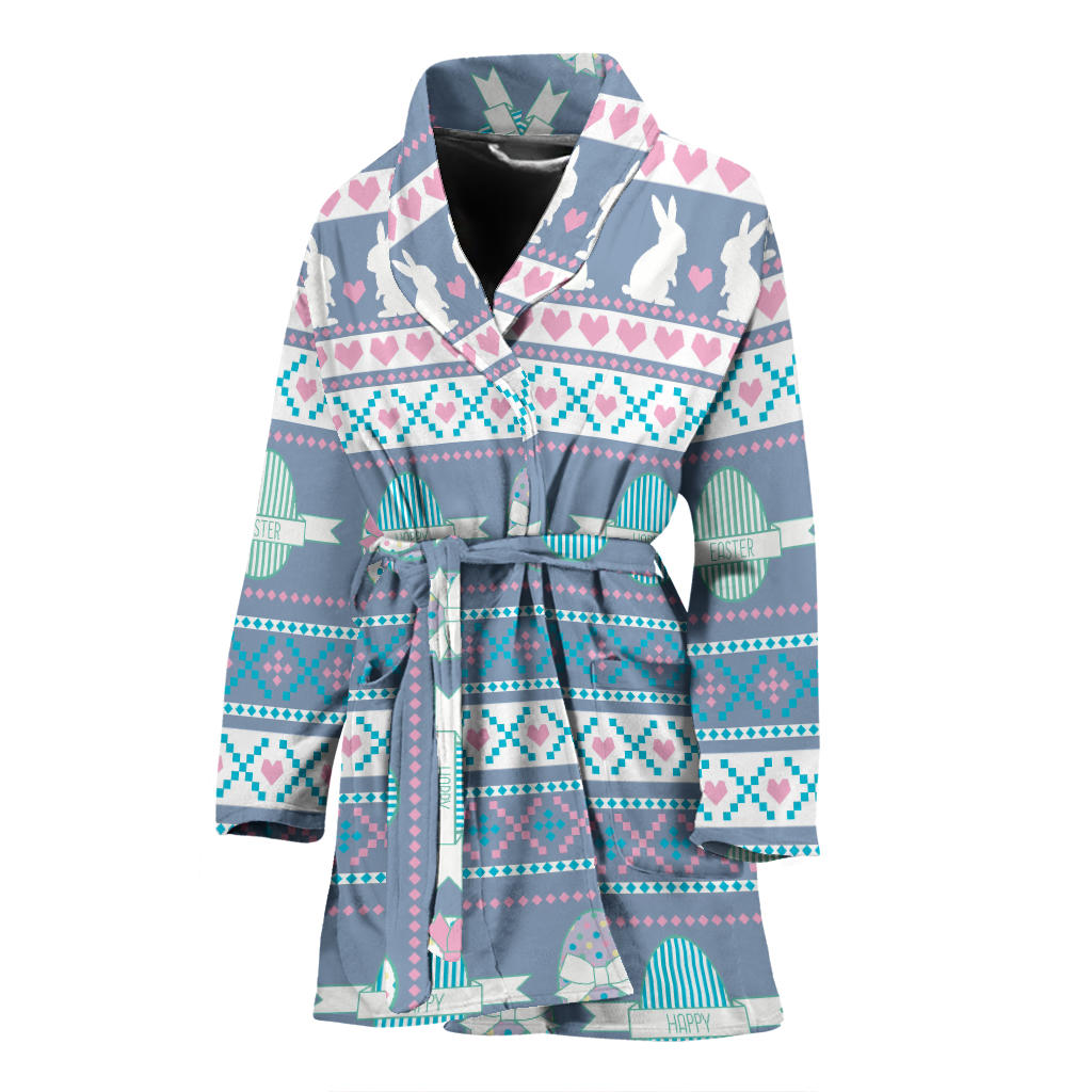 Easter Eggs Pattern Print Design RB013 Women Bathrobe