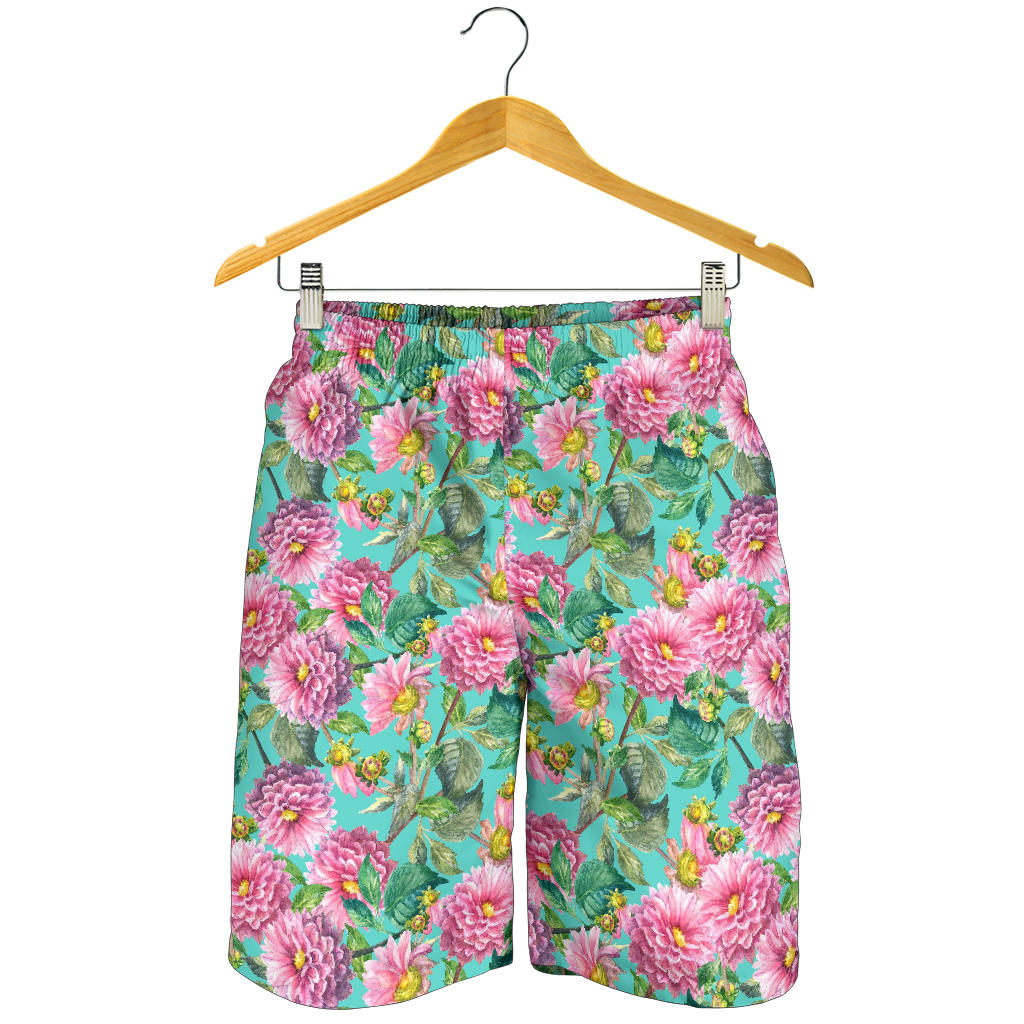 Dahlia Pattern Print Design DH07 Mens Shorts