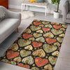 Heart Boho Pattern Print Design HE04 Area Rugs