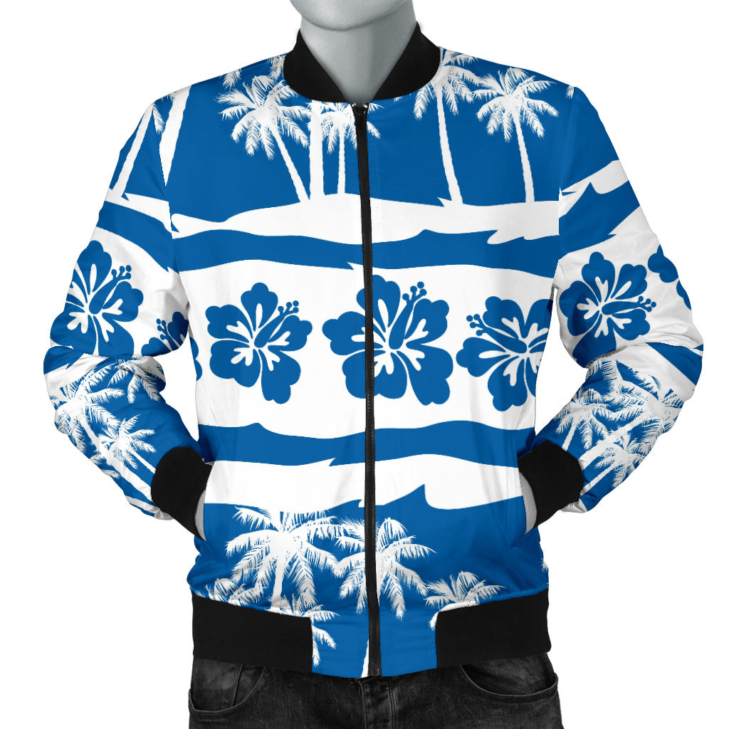 Hawaiian Themed Pattern Print Design H021 Men Bomber Jacket