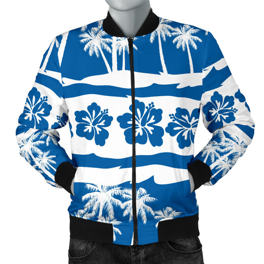 Hawaiian Themed Pattern Print Design H021 Men Bomber Jacket