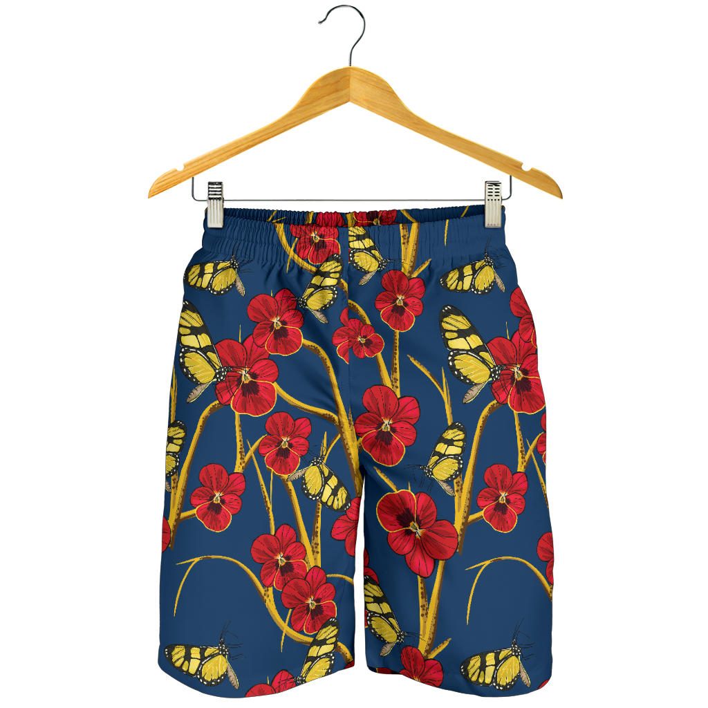 Pansy Pattern Print Design A01 Mens Shorts