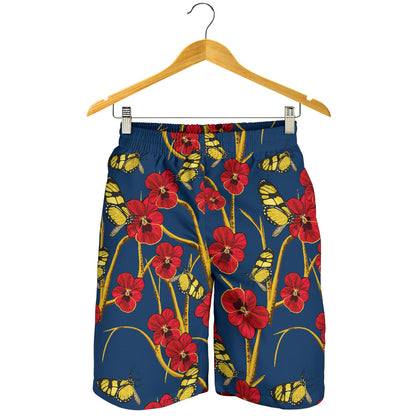 Pansy Pattern Print Design A01 Mens Shorts