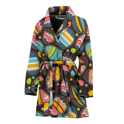 Easter Eggs Pattern Print Design RB03 Women Bathrobe