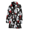 Rabbit Pattern Print Design RB012 Women Bathrobe