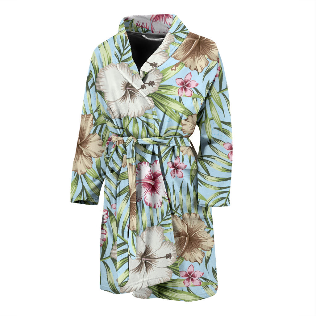 Tropical Flower Pattern Print Design TF05 Men Bathrobe