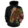 Horse with Rose Pullover Hoodie