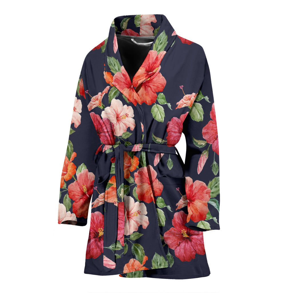 Tropical Flower Pattern Print Design TF020 Women Bathrobe