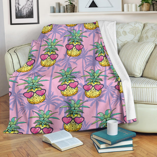 Pineapple Pattern Print Design PP06 Fleece Blanket