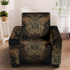 Gold Butterfly Ornamental Armchair Slipcover