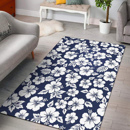 Hibiscus Pattern Print Design HB012 Area Rugs