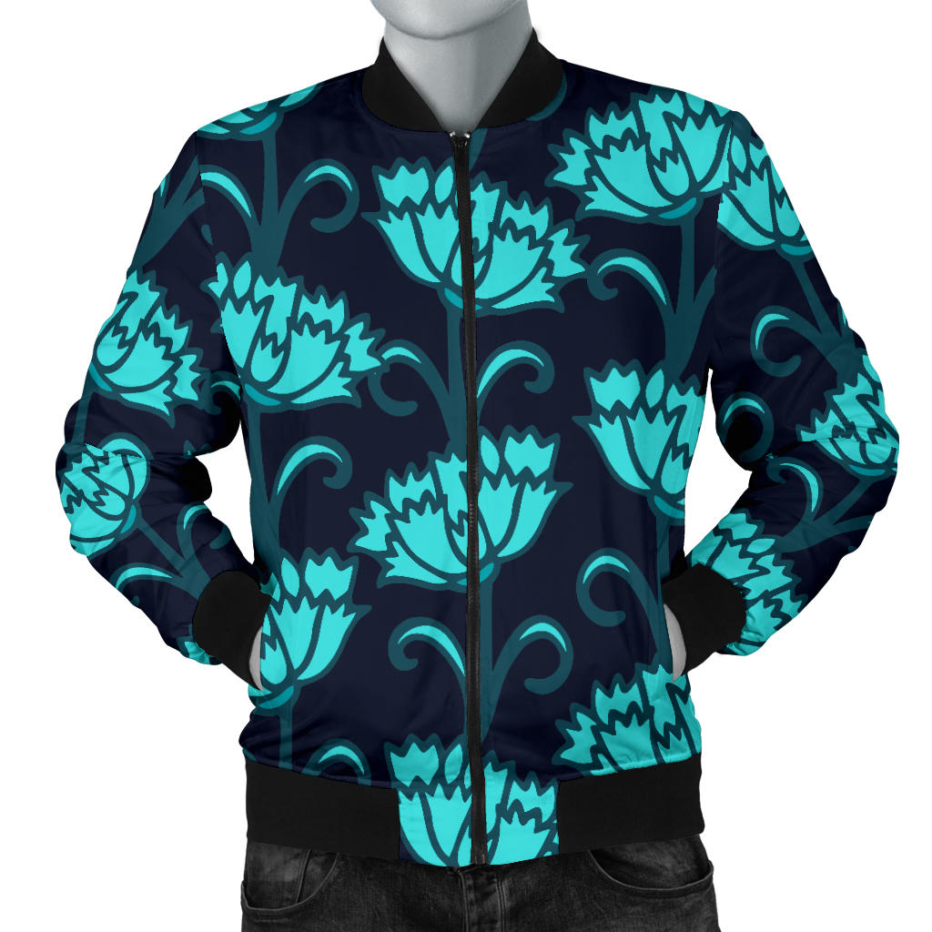 Carnations Pattern Print Design CN06 Men Bomber Jacket
