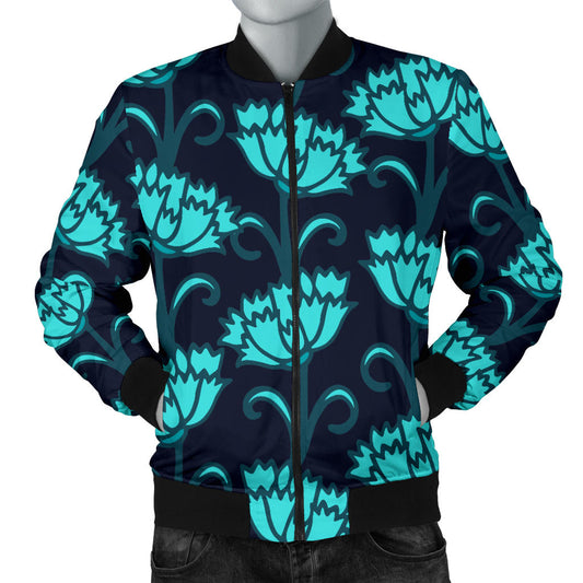 Carnations Pattern Print Design CN06 Men Bomber Jacket