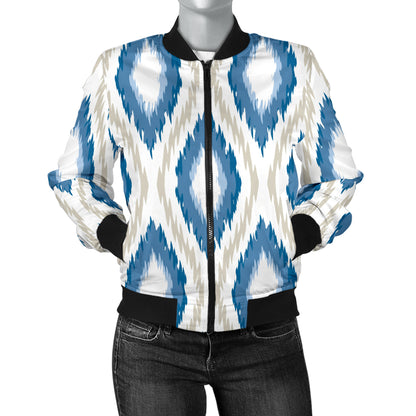 Ikat Pattern Print Design 02 Women's Bomber Jacket