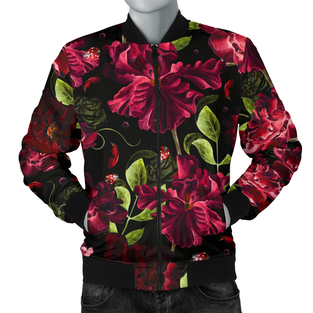 Iris Pattern Print Design IR03 Men Bomber Jacket