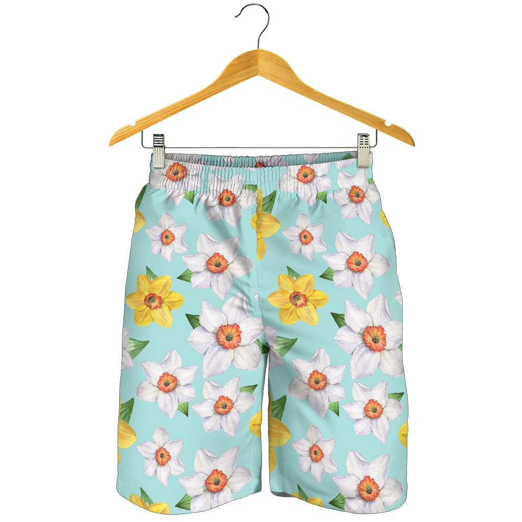 Daffodils Pattern Print Design DF07 Mens Shorts