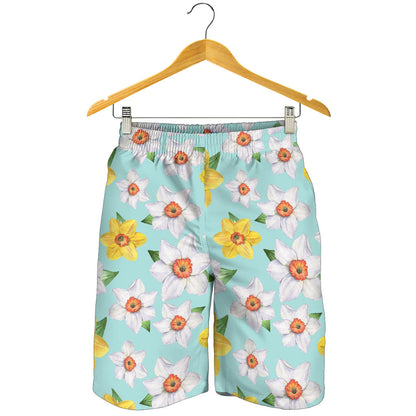 Daffodils Pattern Print Design DF07 Mens Shorts