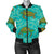 Sea Turtle Pattern Print Design T010 Women Bomber Jacket