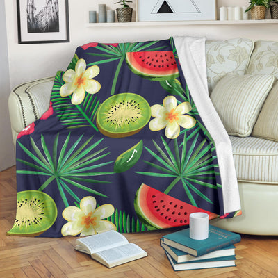 Tropical Fruits Pattern Print Design TF05 Fleece Blanket