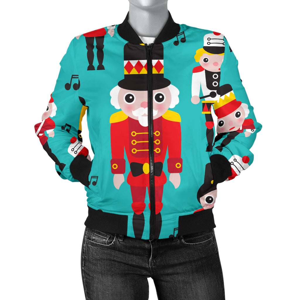 Nutcracker Pattern Print Design A03 Women's Bomber Jacket