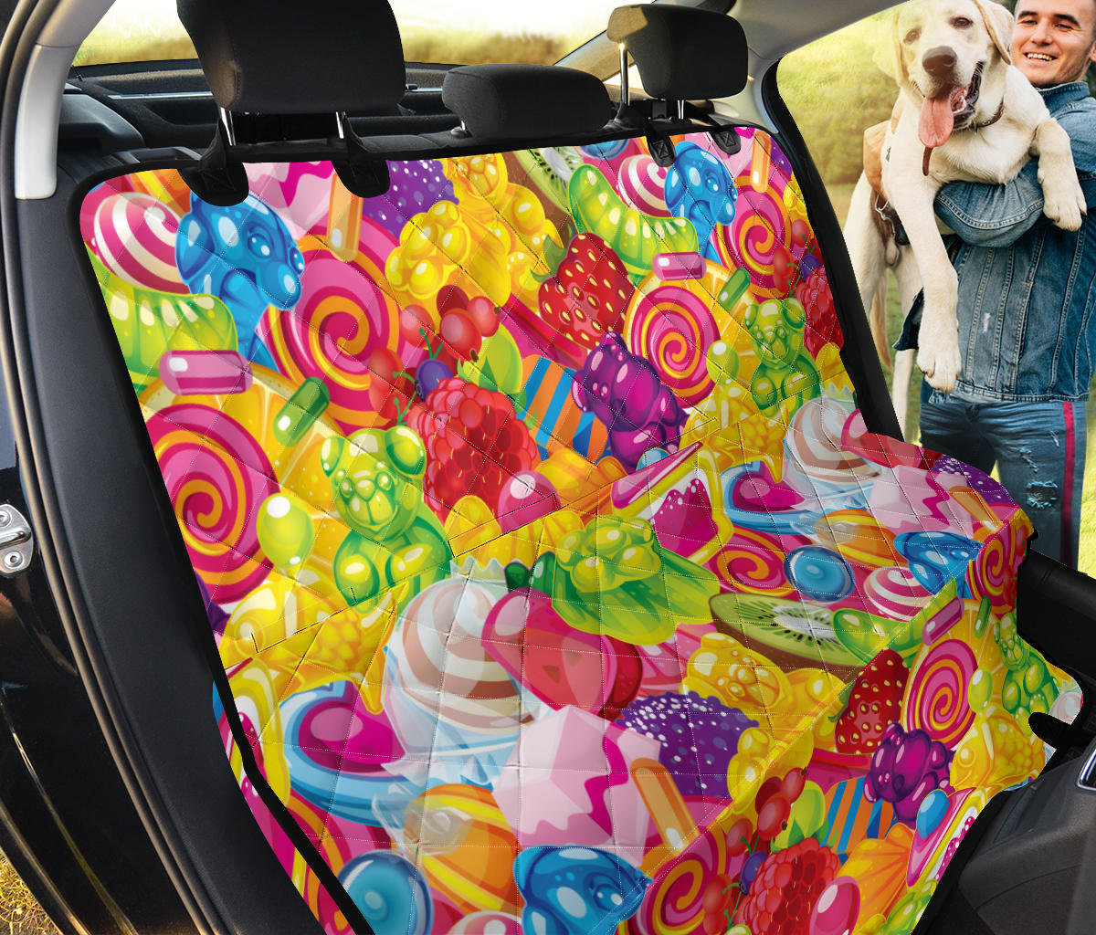 Candy Pattern Print Design CA01 Rear Dog  Seat Cover