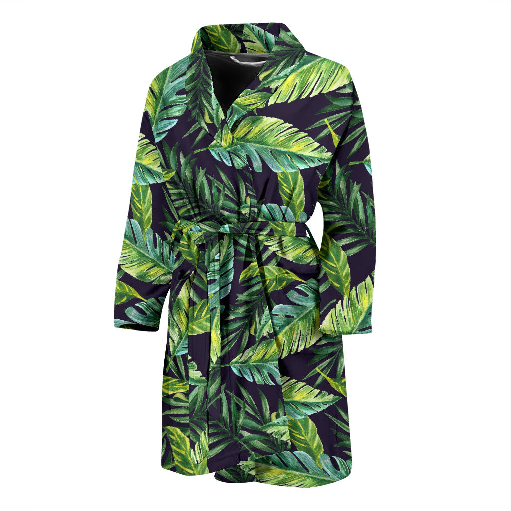 Tropical Flower Pattern Print Design TF06 Men Bathrobe