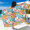 Donut Pattern Print Design DN01 Sarong Pareo Wrap