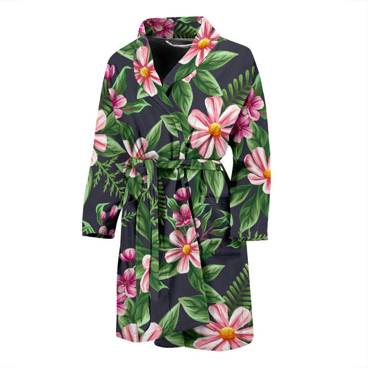Summer Floral Pattern Print Design SF010 Men Bathrobe