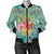 Sea Turtle Pattern Print Design T012 Women Bomber Jacket