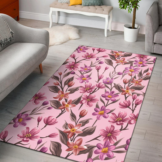 Summer Floral Pattern Print Design SF09 Area Rugs