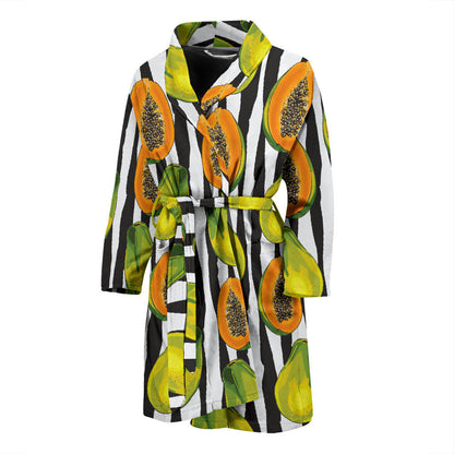 Papaya Pattern Print Design PP01 Men Bathrobe