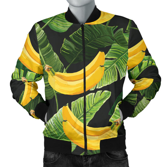 Banana Pattern Print Design BA01 Men Bomber Jacket
