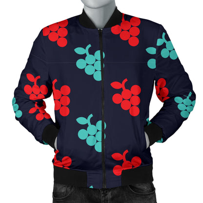 Grape Pattern Print Design GP07 Men Bomber Jacket