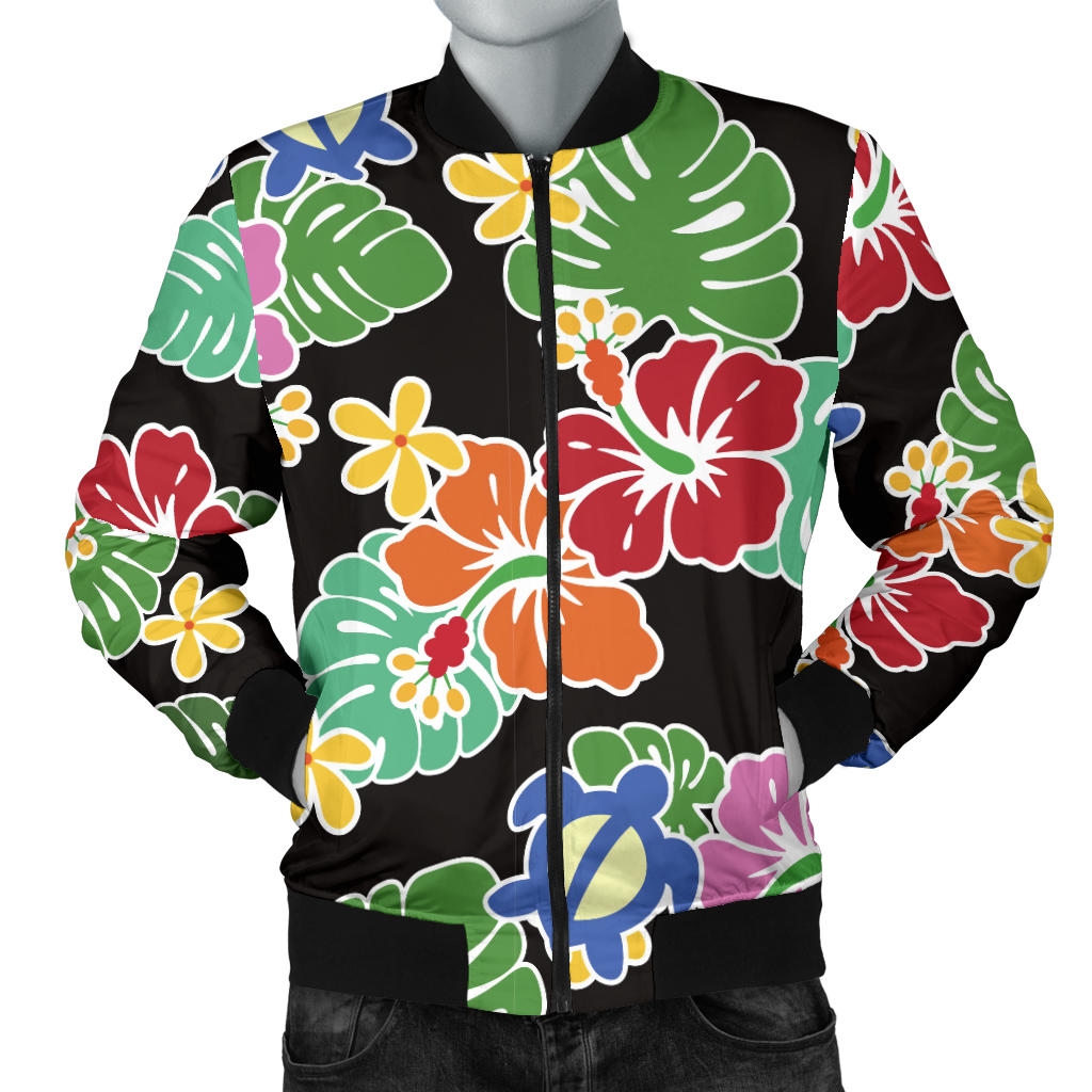 Hawaiian Themed Pattern Print Design H010 Men Bomber Jacket