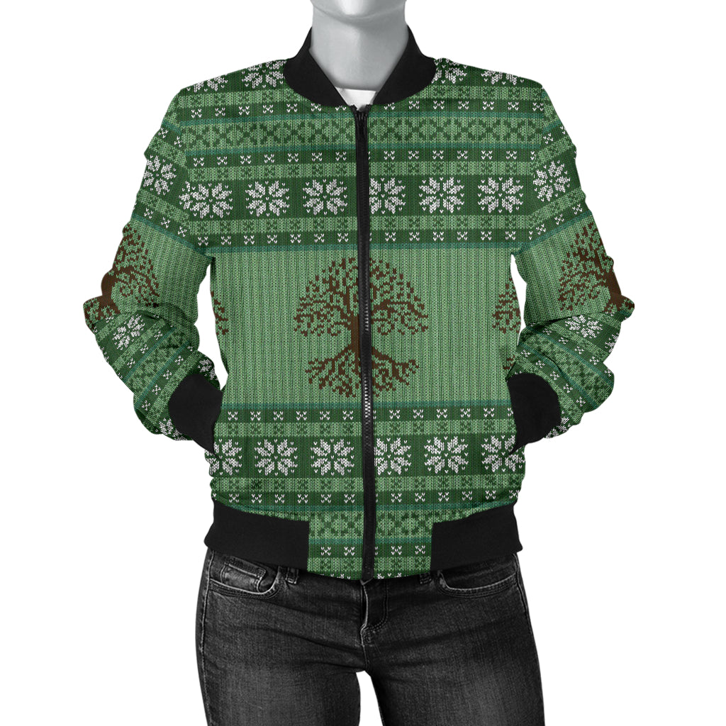 Celtic Pattern Print Design 09 Women's Bomber Jacket