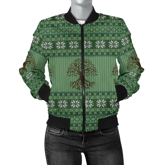 Celtic Pattern Print Design 09 Women's Bomber Jacket