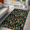 Heliconia Pattern Print Design HL03 Area Rugs