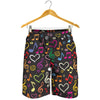 Music note Pattern Print Design A01 Mens Shorts