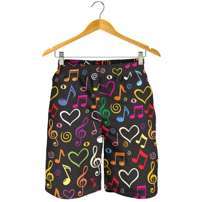 Music note Pattern Print Design A01 Mens Shorts