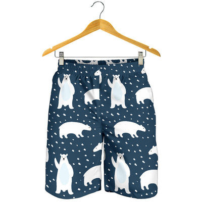 Polar Bear Pattern Print Design A02 Mens Shorts