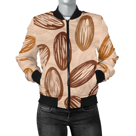 Almond Pattern Print Design 02 Women's Bomber Jacket
