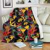 Bird Of Paradise Pattern Print Design BOP016 Fleece Blanket