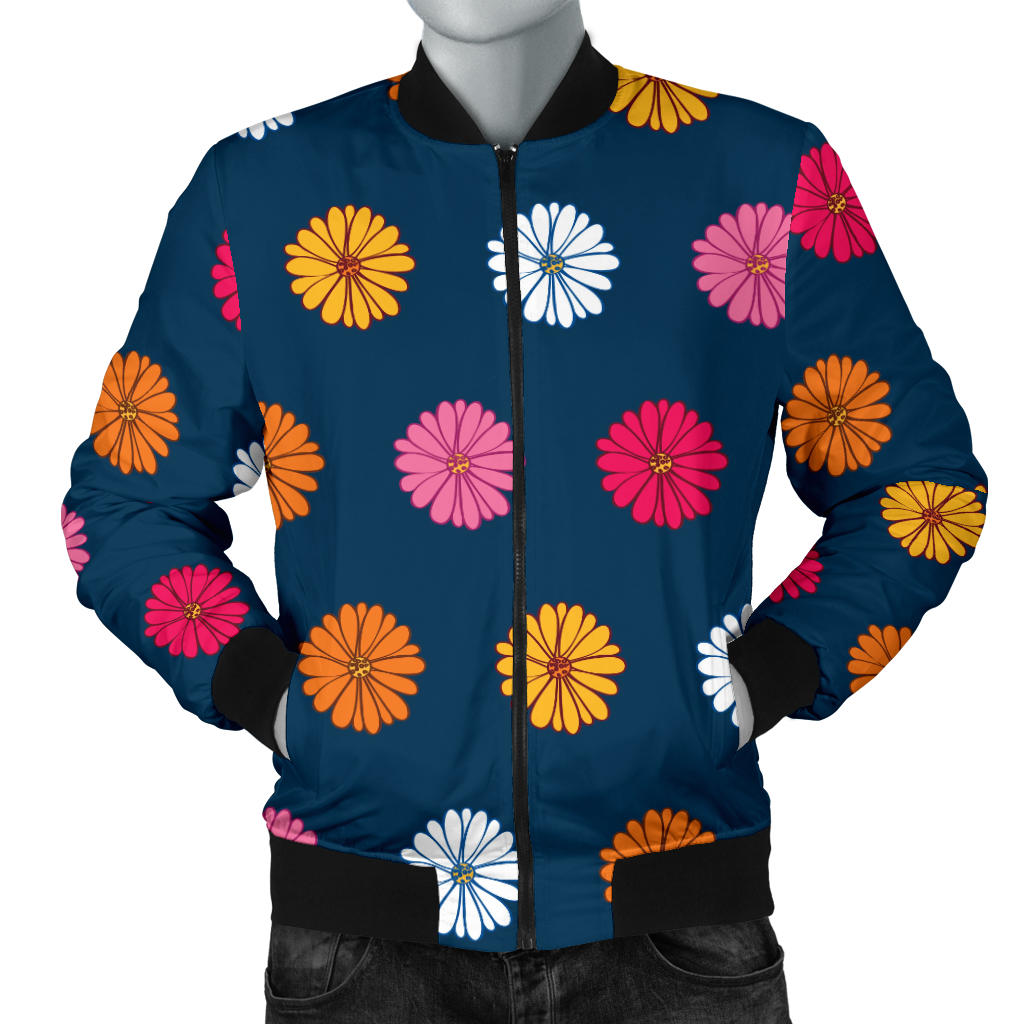 Gerberas Pattern Print Design GB06 Men Bomber Jacket
