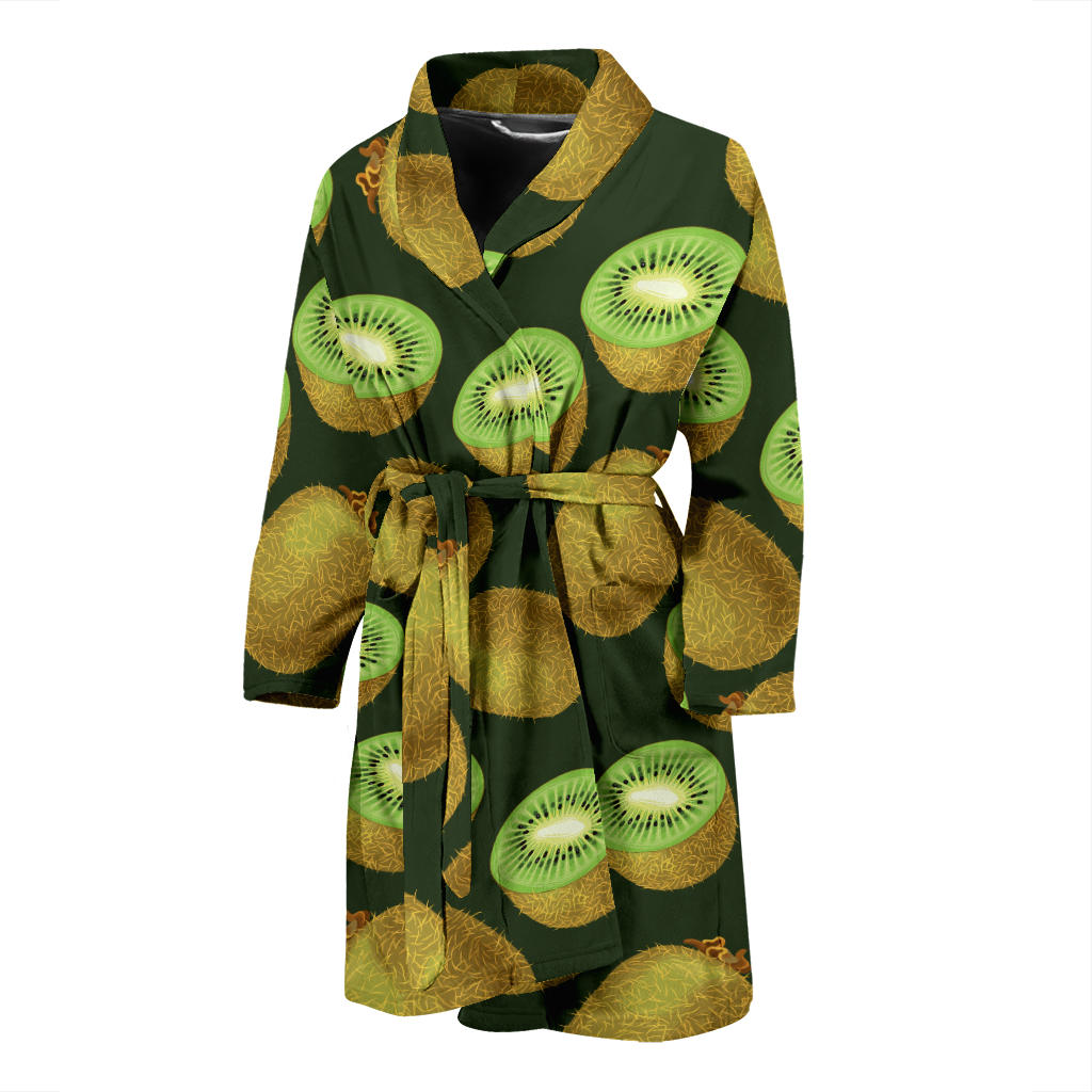 Kiwi Pattern Print Design KW04 Men Bathrobe