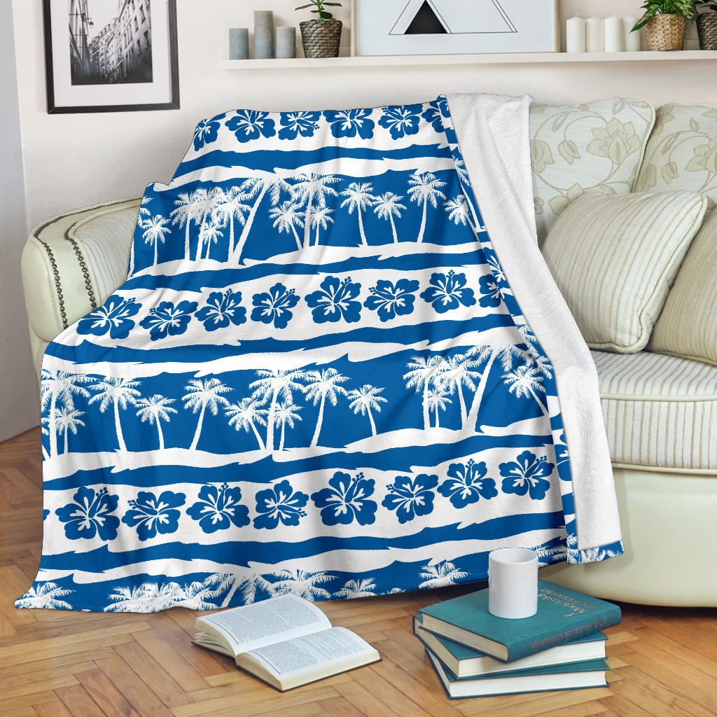 Hawaiian Themed Pattern Print Design H021 Fleece Blanket