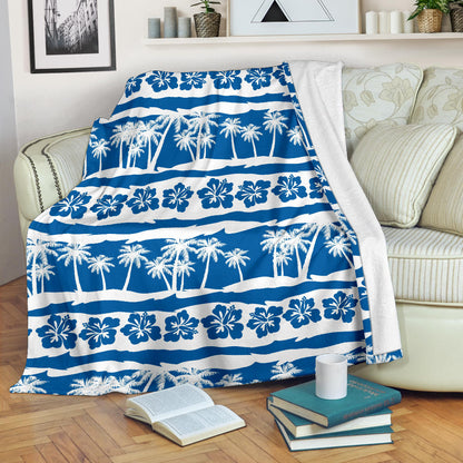 Hawaiian Themed Pattern Print Design H021 Fleece Blanket