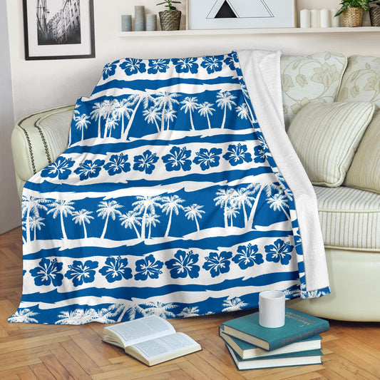 Hawaiian Themed Pattern Print Design H021 Fleece Blanket