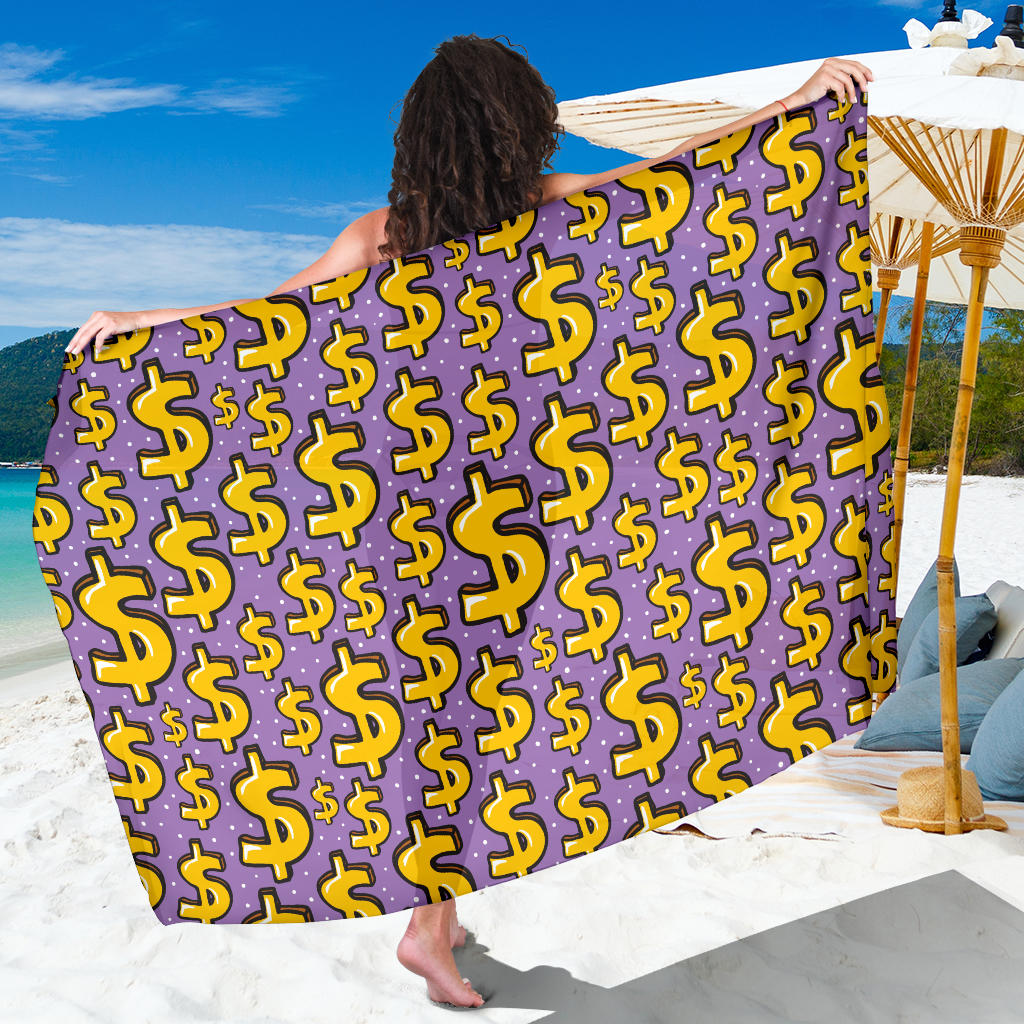 Dollar Pattern Print Design DO01 Sarong Pareo Wrap