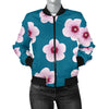 Cherry Blossom Pattern Print Design CB08 Women Bomber Jacket